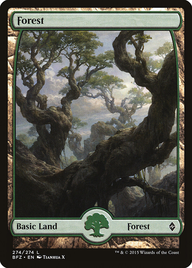 Forest (274) (Full Art) [Battle for Zendikar] | Rock City Comics
