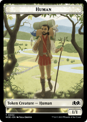 Human // Food (0010) Double-Sided Token [Wilds of Eldraine Tokens] | Rock City Comics