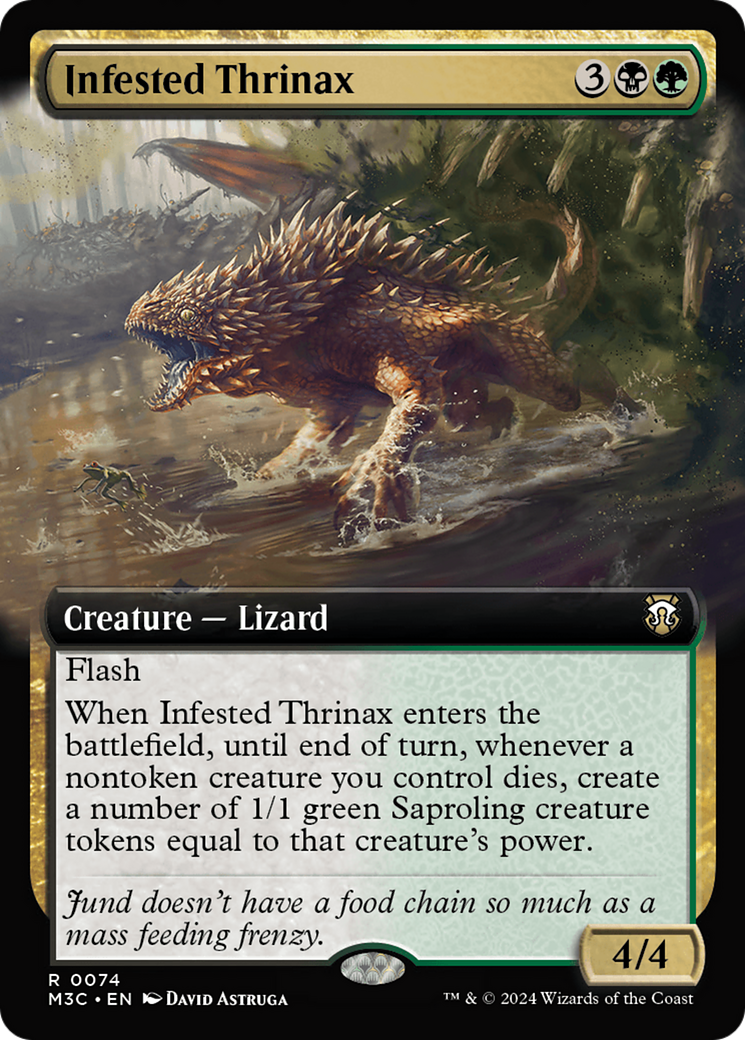 Infested Thrinax (Extended Art) (Ripple Foil) [Modern Horizons 3 Commander] | Rock City Comics