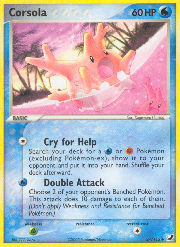 Corsola (37/115) [EX: Unseen Forces] | Rock City Comics