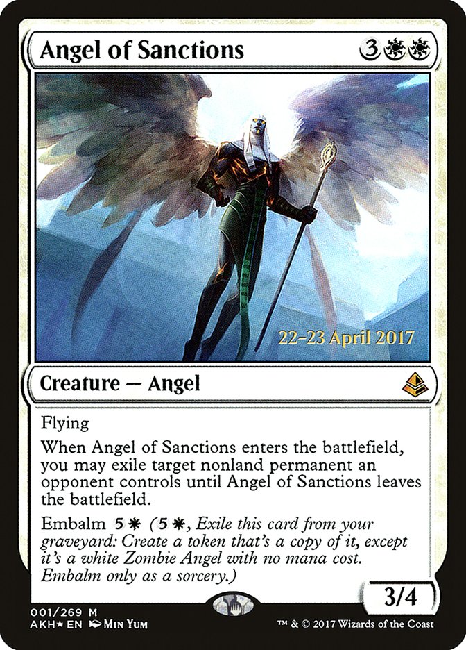 Angel of Sanctions [Amonkhet Prerelease Promos] | Rock City Comics