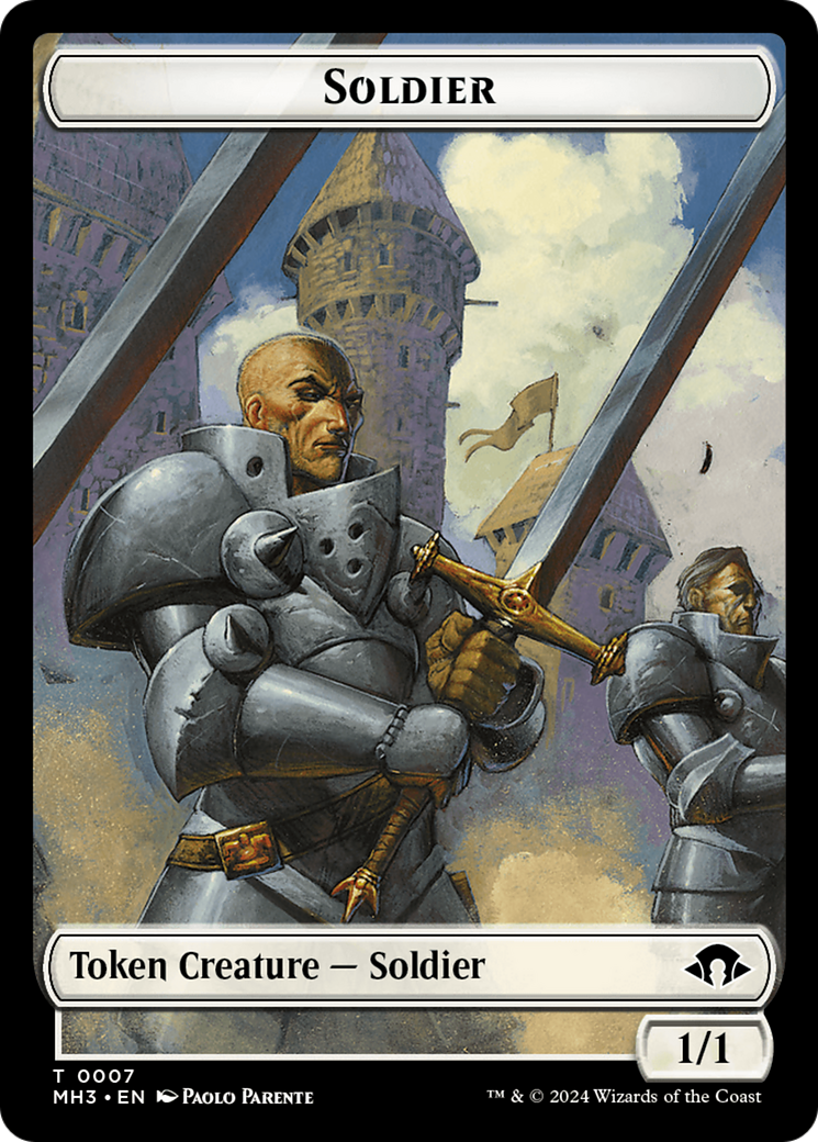 Soldier Token [Modern Horizons 3 Tokens] | Rock City Comics