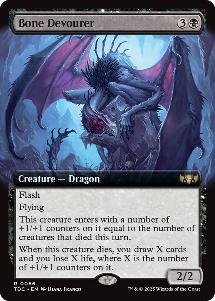 Bone Devourer (Extended Art) [Tarkir: Dragonstorm Commander] | Rock City Comics