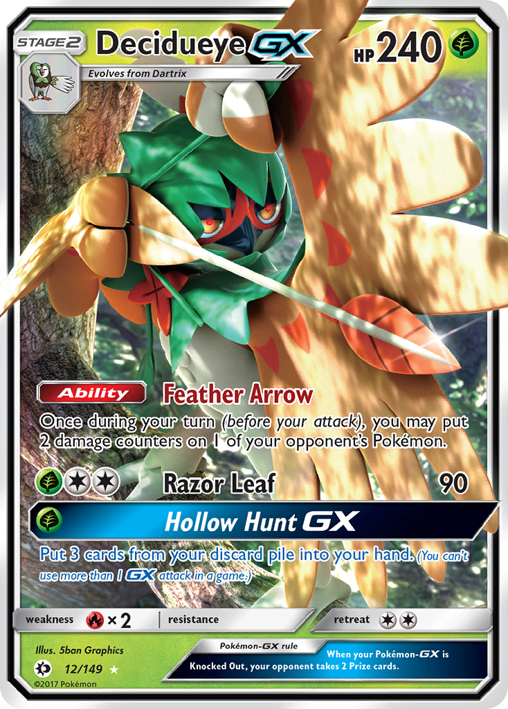 Decidueye GX (12/149) [Sun & Moon: Base Set] | Rock City Comics