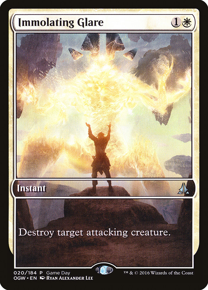 Immolating Glare (Game Day) (Extended Art) [Oath of the Gatewatch Promos] | Rock City Comics