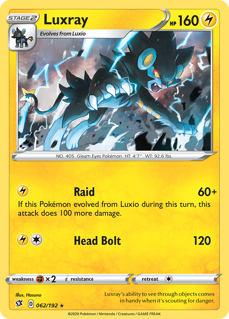 Luxray (062/192) [Sword & Shield: Rebel Clash] | Rock City Comics