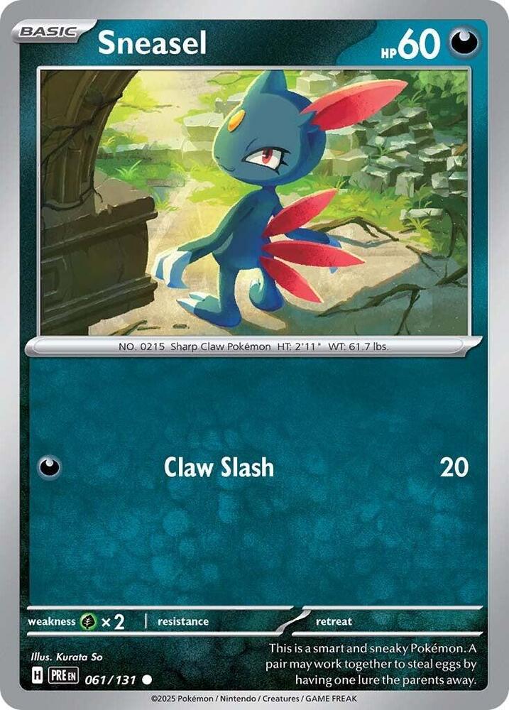 Sneasel (061/131) [Scarlet & Violet: Prismatic Evolutions] | Rock City Comics