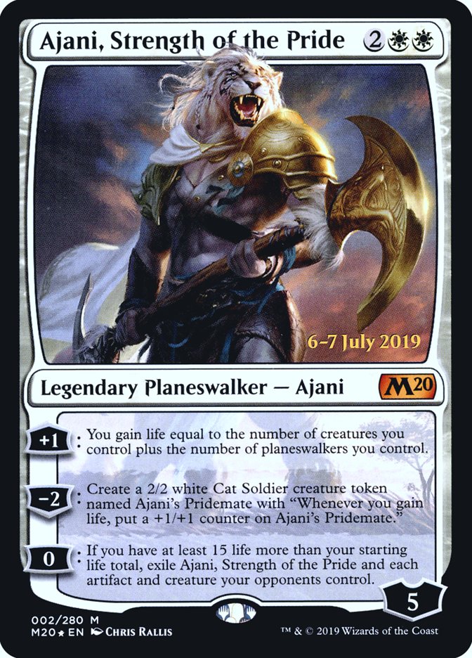 Ajani, Strength of the Pride [Core Set 2020 Prerelease Promos] | Rock City Comics