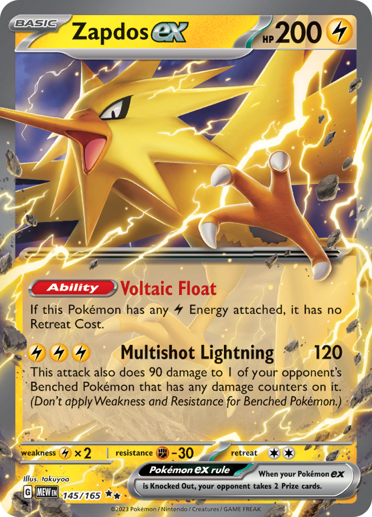 Zapdos ex (145/165) [Scarlet & Violet: 151] | Rock City Comics