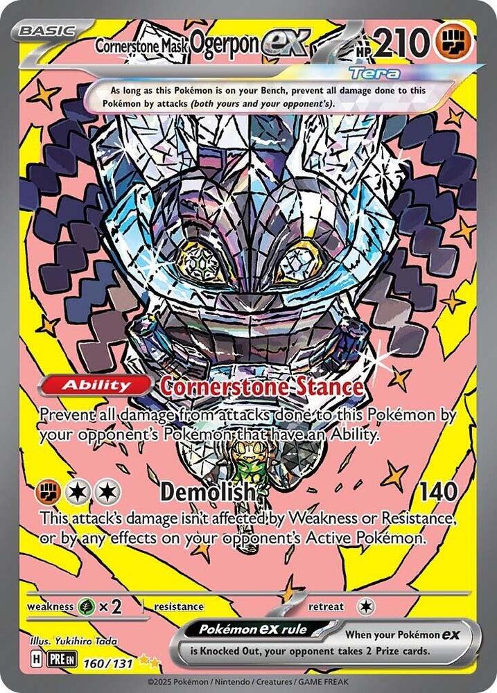 Cornerstone Mask Ogerpon ex (160/131) [Scarlet & Violet: Prismatic Evolutions] | Rock City Comics