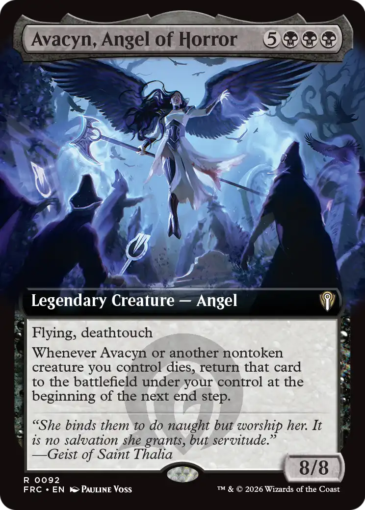 Avacyn, Angel of Horror (Extended Art) [Reality Fracture Commander] | Rock City Comics
