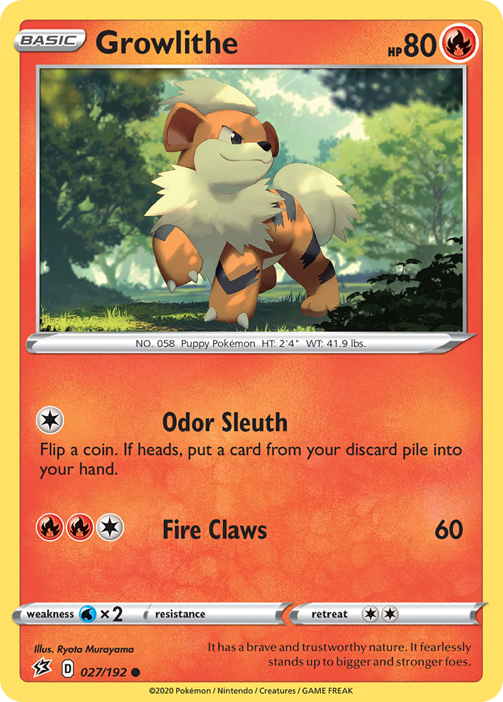 Growlithe (027/192) [Sword & Shield: Rebel Clash] | Rock City Comics