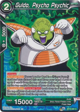 Guldo, Psycho Psychic (BT10-081) [Rise of the Unison Warrior 2nd Edition] | Rock City Comics