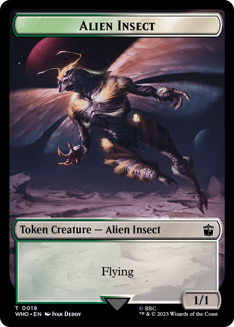 Alien Insect // Mutant Double-Sided Token [Doctor Who Tokens] | Rock City Comics