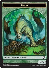 Beast (013) // Plant Double-Sided Token [Commander 2018 Tokens] | Rock City Comics