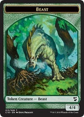 Beast (013) // Plant Double-Sided Token [Commander 2018 Tokens] | Rock City Comics
