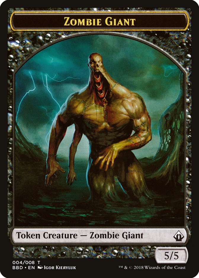 Zombie Giant Token [Battlebond Tokens] | Rock City Comics