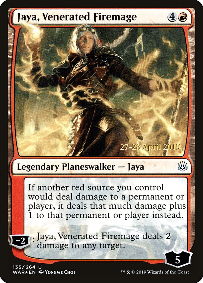 Jaya, Venerated Firemage [War of the Spark Prerelease Promos] | Rock City Comics