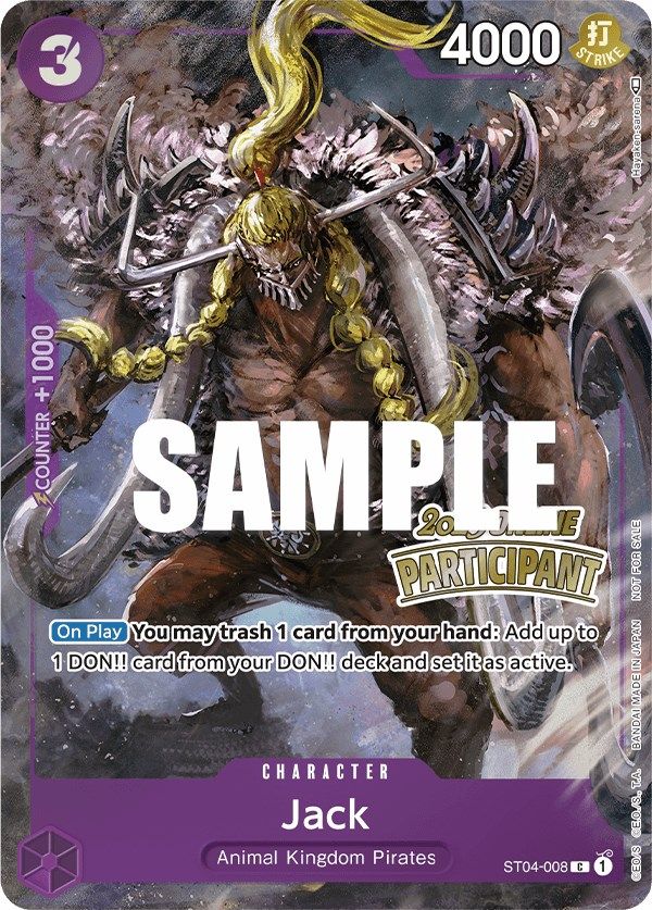 Jack (Online Regional 2023) [Participant] [One Piece Promotion Cards] | Rock City Comics