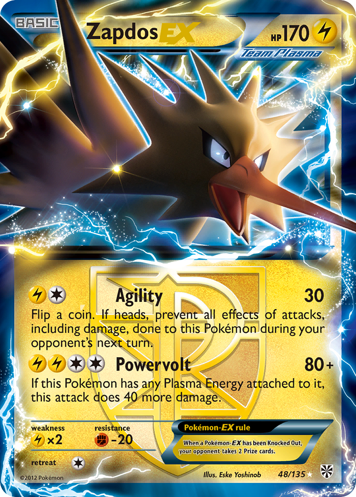 Zapdos EX (48/135) [Black & White: Plasma Storm] | Rock City Comics