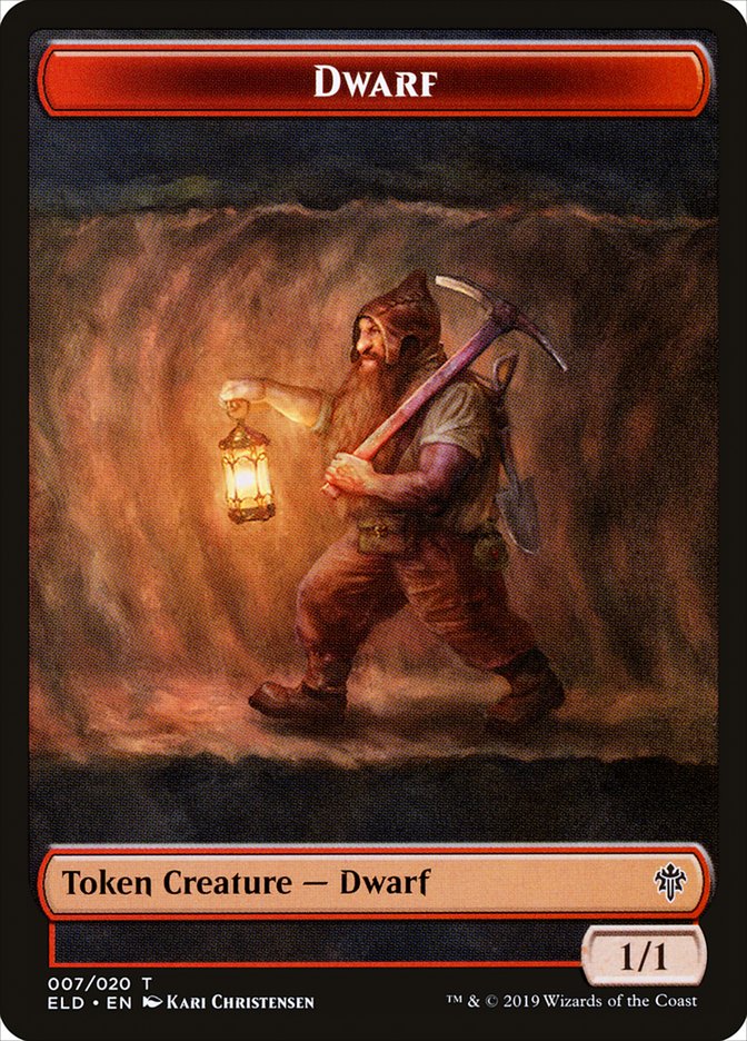 Dwarf Token [Throne of Eldraine Tokens] | Rock City Comics