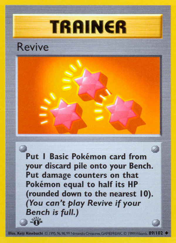 Revive (89/102) (Shadowless) [Base Set 1st Edition] | Rock City Comics