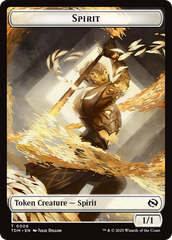Spirit (0006) // Spirit (0007) Double-Sided Token [Tarkir: Dragonstorm Tokens] | Rock City Comics