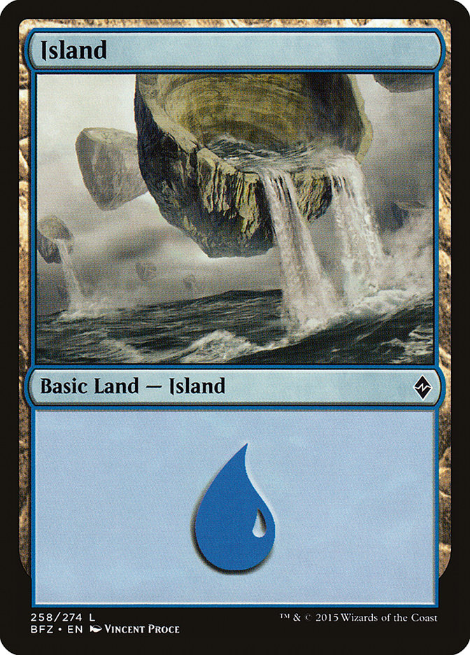 Island (258) [Battle for Zendikar] | Rock City Comics