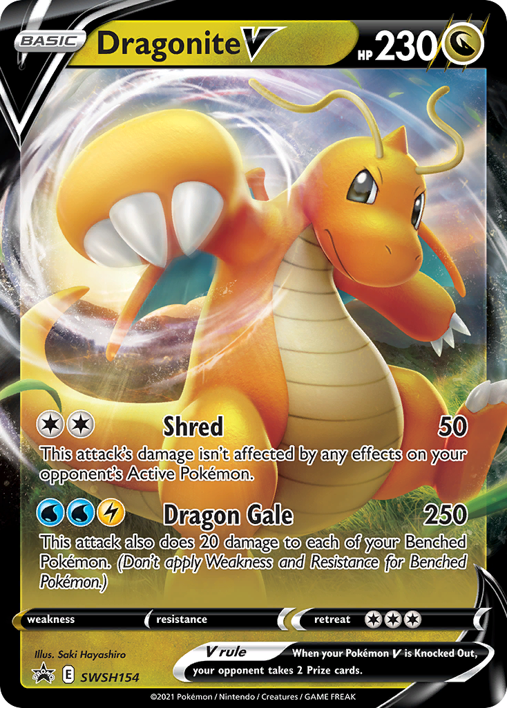 Dragonite V (SWSH154) (Jumbo Card) [Sword & Shield: Black Star Promos] | Rock City Comics