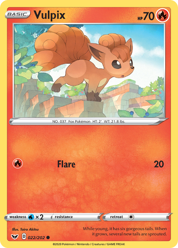 Vulpix (022/202) [Sword & Shield: Base Set] | Rock City Comics