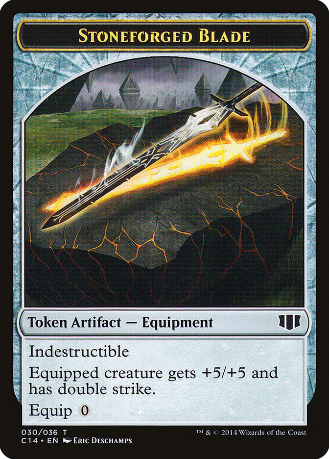 Stoneforged Blade // Germ Double-Sided Token [Commander 2014 Tokens] | Rock City Comics