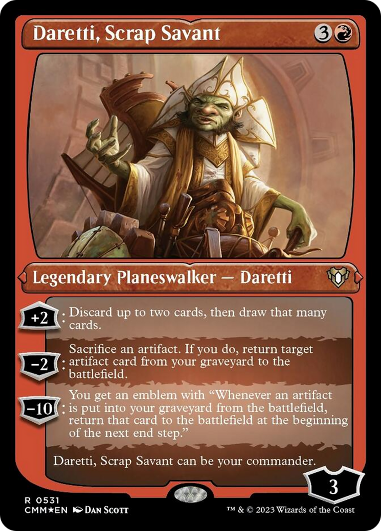 Daretti, Scrap Savant (Foil Etched) [Commander Masters] | Rock City Comics