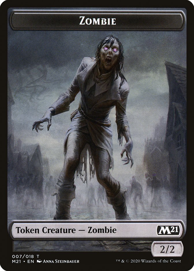 Zombie Token [Core Set 2021 Tokens] | Rock City Comics