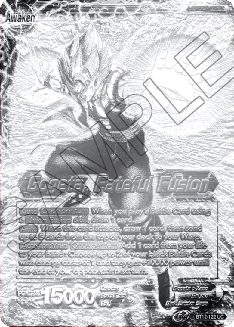 Son Goku & Vegeta // Gogeta, Fateful Fusion (2021 Championship Top 16) (Metal Silver Foil) (BT12-122) [Tournament Promotion Cards] | Rock City Comics