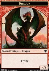 Dragon (006) // Gold Double-Sided Token [Commander 2017 Tokens] | Rock City Comics