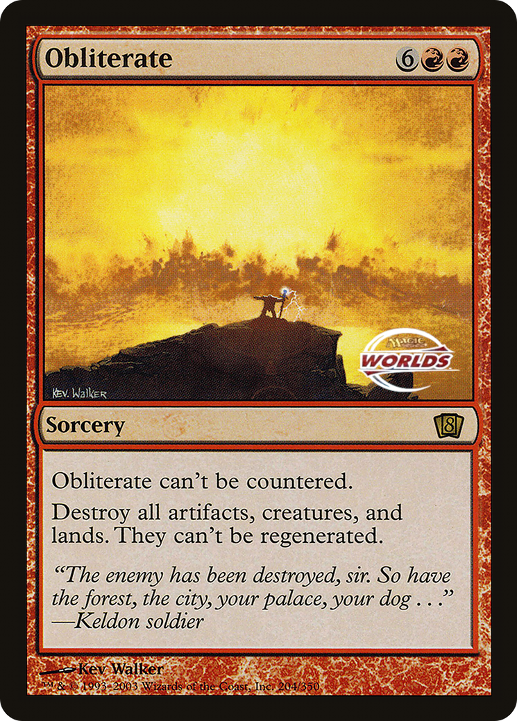 Obliterate (World Championship 2003) [Oversize Cards] | Rock City Comics