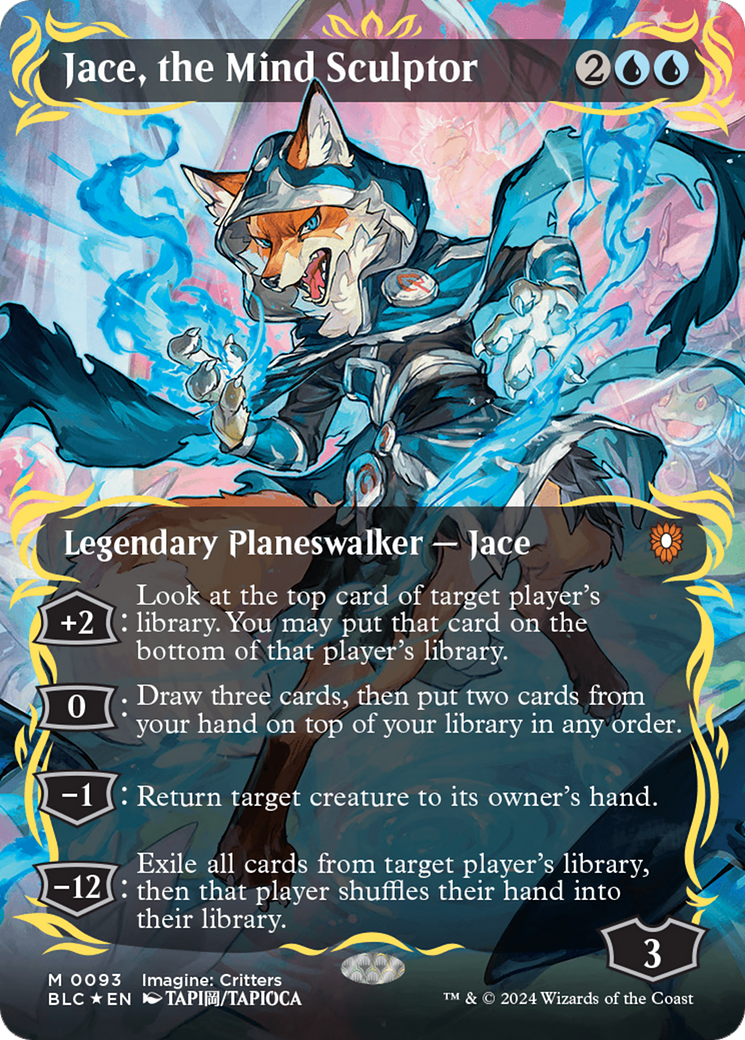 Jace, the Mind Sculptor (Borderless) (Raised Foil) [Bloomburrow Commander] | Rock City Comics