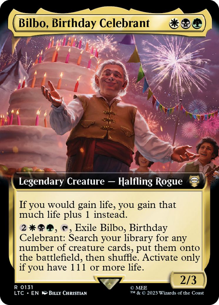 Bilbo, Birthday Celebrant (Extended Art) [The Lord of the Rings: Tales of Middle-Earth Commander] | Rock City Comics