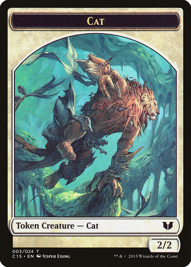 Spirit (023) // Cat Double-Sided Token [Commander 2015 Tokens] | Rock City Comics