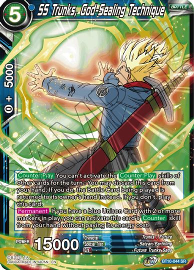 SS Trunks, God-Sealing Technique (Event Pack 08) (BT10-044) [Tournament Promotion Cards] | Rock City Comics