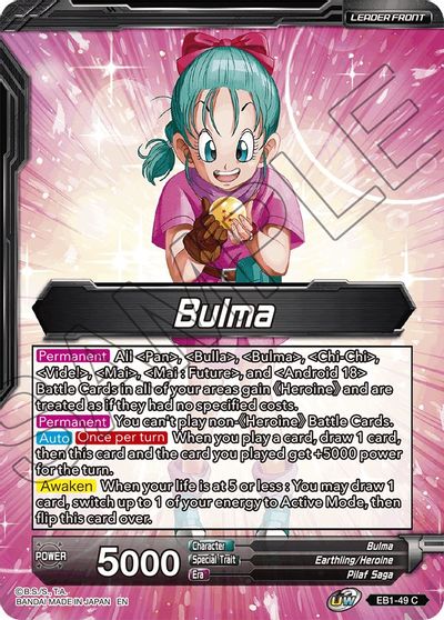 Bulma // Bulma, Life of a Heroine (EB1-49) [Battle Evolution Booster] | Rock City Comics