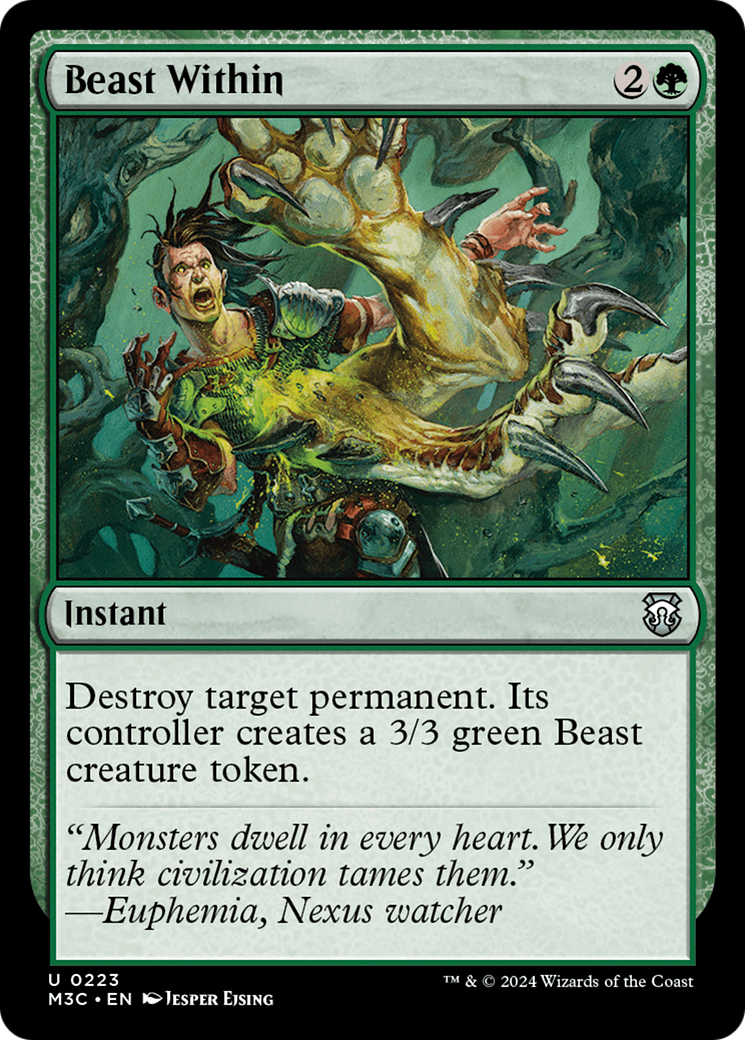 Beast Within (Ripple Foil) [Modern Horizons 3 Commander] | Rock City Comics