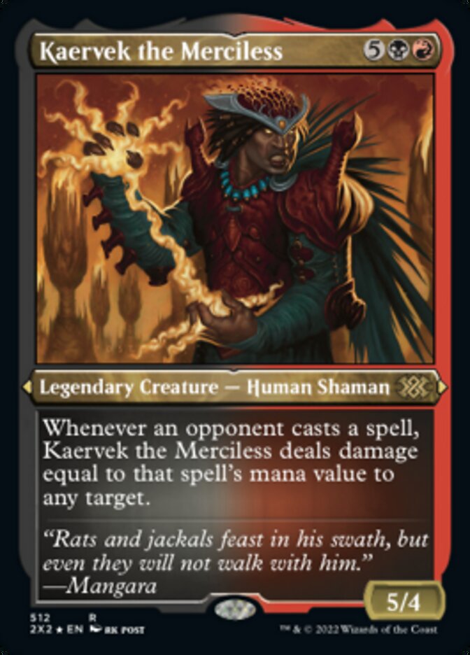 Kaervek the Merciless (Foil Etched) [Double Masters 2022] | Rock City Comics