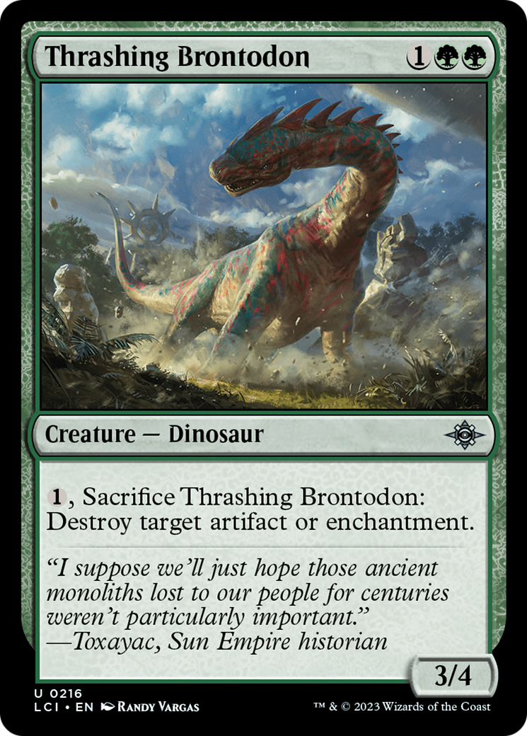 Thrashing Brontodon [The Lost Caverns of Ixalan] | Rock City Comics