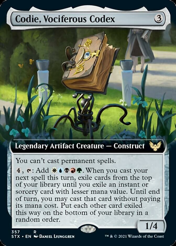 Codie, Vociferous Codex (Extended Art) [Strixhaven: School of Mages] | Rock City Comics