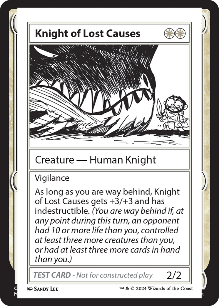 Knight of Lost Causes [Mystery Booster 2 Playtest Cards] | Rock City Comics