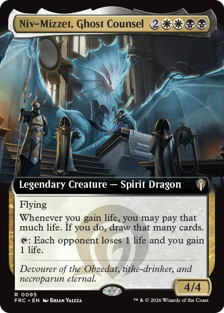 Niv-Mizzet, Ghost Counsel (Extended Art) [Reality Fracture Commander] | Rock City Comics