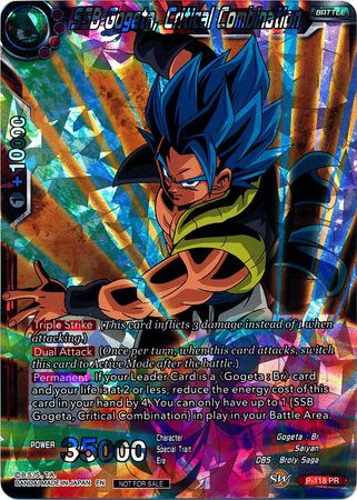 SSB Gogeta, Critical Combination (P-118) [Promotion Cards] | Rock City Comics