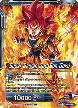 Super Saiyan God Son Goku // SSGSS Son Goku, Soul Striker Reborn (P-211) [Promotion Cards] | Rock City Comics