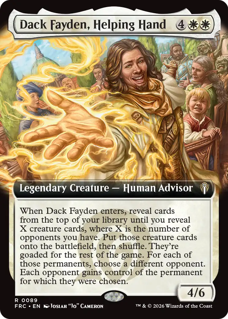 Dack Fayden, Helping Hand (Extended Art) [Reality Fracture Commander] | Rock City Comics